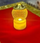 Luxury Golden Mesh LED Decorative Lamp | Warm Light Mini Table Decor for Home & Bedroom