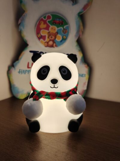 Cute Panda LED Night Lamp | Soft Silicone Bedside Light for Kids & Room Decor